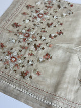 Kanta Handstitched Blended tussar silk saree MS90543