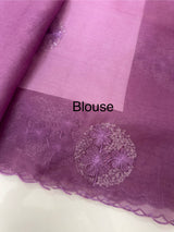 Organza saree with embroidery - MSH375 Vadamalli