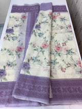 Chanderi digital printed saree with chikankari embriodery MSH171