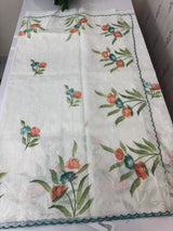 NetkKota saree with handpainting and embroidery MS7833