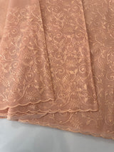 NetKota thread work saree MSH106 - Pastel Peach
