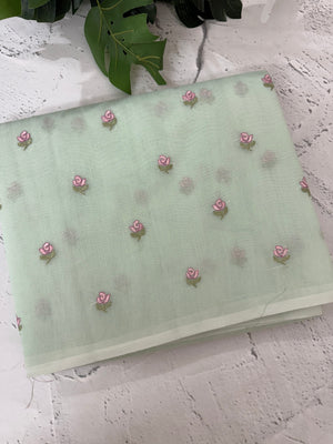 Lightweight Kota Supernet saree with embroidery MS143