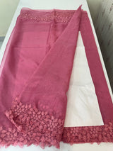 Soft Organza saree with embroidery borders - MSH5777 Pink