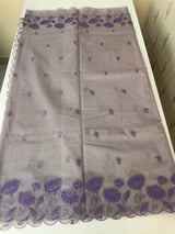 Viscose Organza saree with applique work-MSH103 Mauve