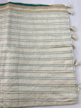 Blended tussar saree with kanta embriodery and appliqué work- MBTS99