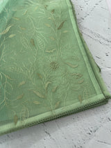 Moonga checks saree with embroidery MSH165 PistaGreen