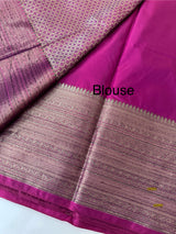 Checks Semi kanchi silk saree with blouse MBS7859