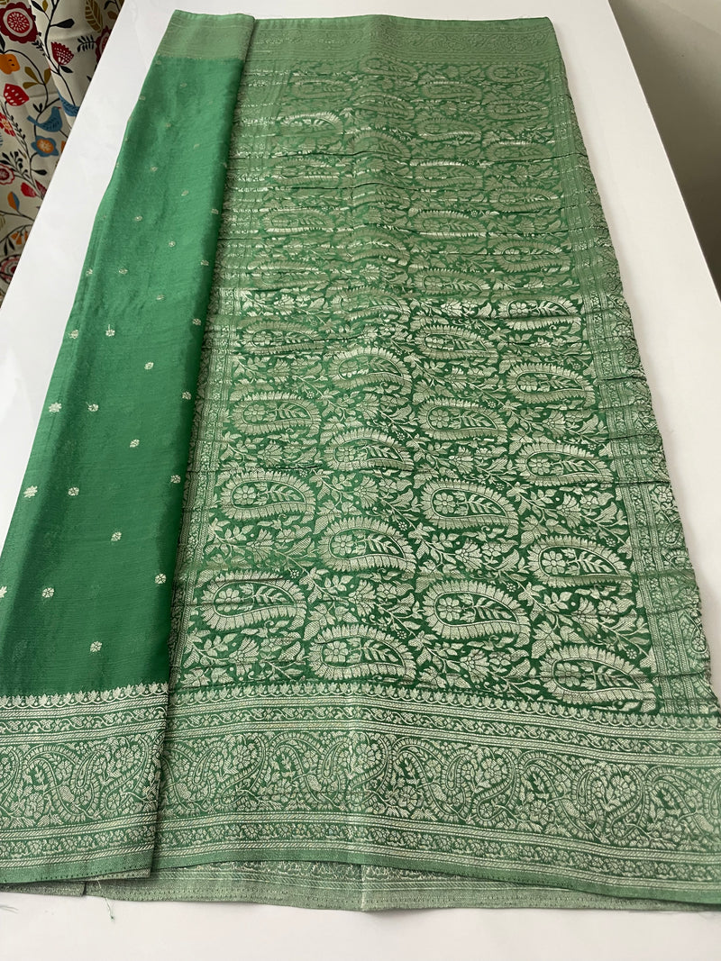 Banarasi Viscose georgette saree- MVBS214- JADE GREEN