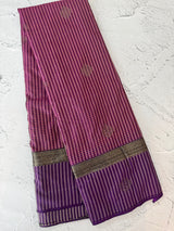 Checks Semi kanchi silk saree with blouse MBS7859