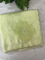 Soft crush Organza saree with beads work MBS679 PastelPista