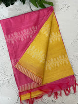 Bhagalpuri Semi tussar saree with contrast pallu and blouse MS899