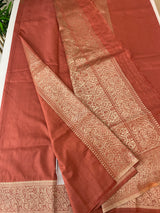 Blended tussar silk saree with Banarasi border FBTW3026