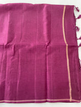 Tussar mix Semi silk saree with small zari weaving MSS8925