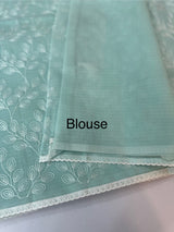 Kota cotton silk embriodery saree MS1455- PastelBlue
