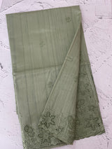 Blended tussar silk saree with cutwork MS1072