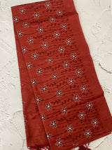 Butter silk saree with embroidery MTS569