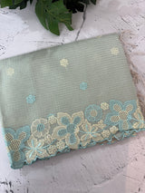 Soft Tissue kota embroidery saree MSK4660 PastelAquaBlue
