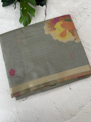 Jamdani silk Cotton Saree with thread work MSJ790