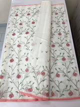 Soft Netkota saree with cross stitch embroidery MSH210