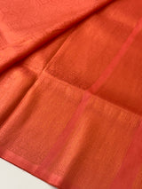 Brocade soft silk saree in copper zari weaving  MS6771