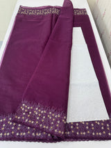 Organza saree with embroidery borders - MSH907