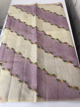Soft Jute tissue saree with embroidery MJT671