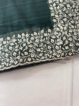 Chiffon Georgette saree with embriodery border - SRDIRR