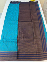 Soft chiffon Georgette saree - SMGRSR CobaltBlue to DarkBlue