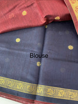Maheshwari silk cotton saree with zari weaving MMJ764