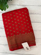 Semi Banarasi Georgette saree MKGS ChilliRed