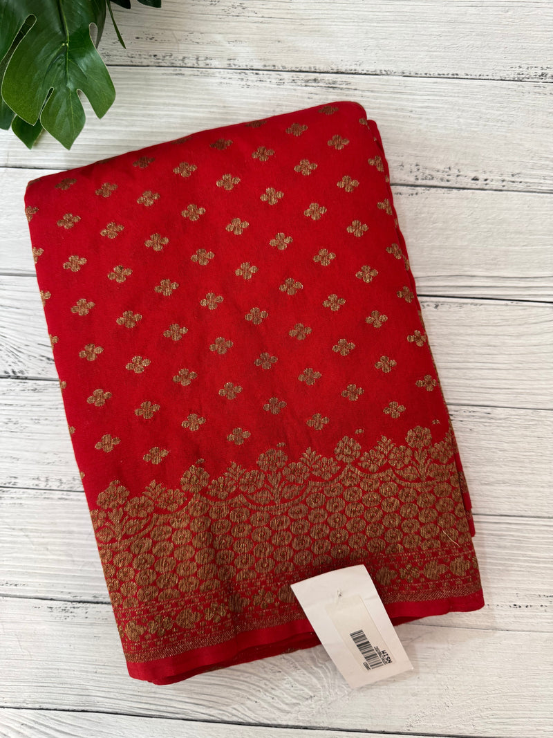 Semi Banarasi Georgette saree MKGS ChilliRed