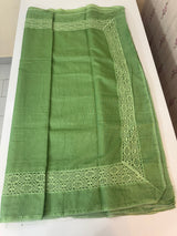 Kota saree with crochet work and lace border MCJ879 LightGreen