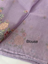 Silky kota embroidery saree MSK4333 Lavender