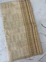 Semi chanderi tussar saree with brocade pallu and blouse MKT891 (2) Maroon