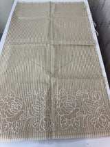 Chanderi tissue saree with applique work-  MSH248