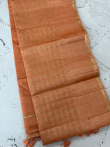 Tussar mix Semi silk saree with small zari weaving MSS8925