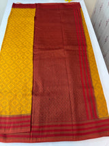 Soft chiffon Georgette saree - SMGRSR Mustard to Red
