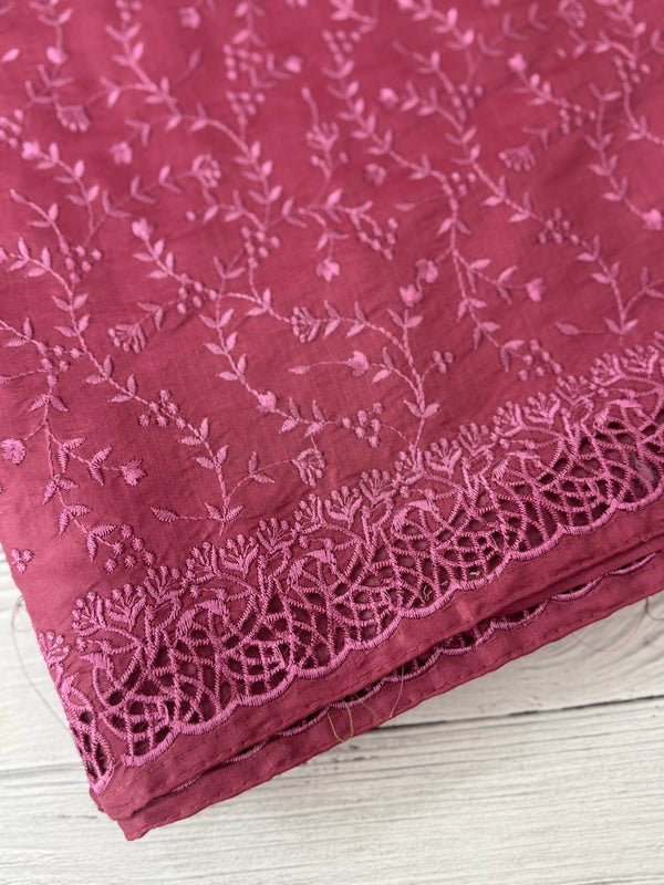 Cutwork Blended tussar saree with thread work MTS9078