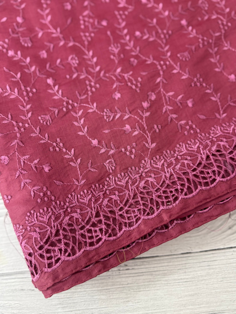 Cutwork Blended tussar saree with thread work MTS9078