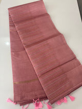 Semi silk saree with zari weaving  MSG6161 DustyOnion