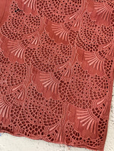Cutwork Semi tussar saree MTSS657 ReddishPeach
