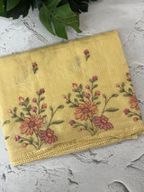 Silky kota embroidery saree MSK4333 Yellow