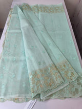 Soft kota silk saree with applique work MS85432 LightBlue