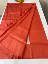Brocade soft silk saree in copper zari weaving  MS6771