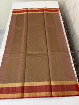 Silk cotton saree with zari weaving - MSK897
