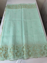Soft kota silk saree with applique work MS85432 LightBlue