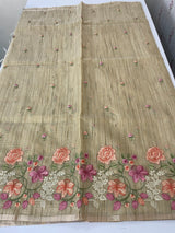 Soft Tissue kota embroidery saree MSK4660 DustyGreen