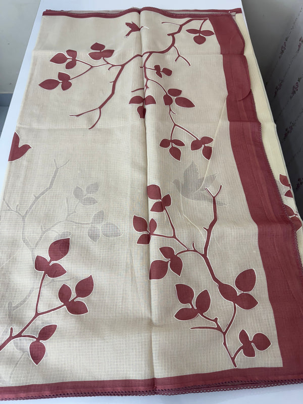 Pure soft kota silk saree with digital prints  MS19065