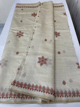Blended semi tussar silk saree with embroidery MSJ679(2)