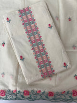Unstitched Cotton Salwar Set with cross stitch embroidery- MUS105(2)